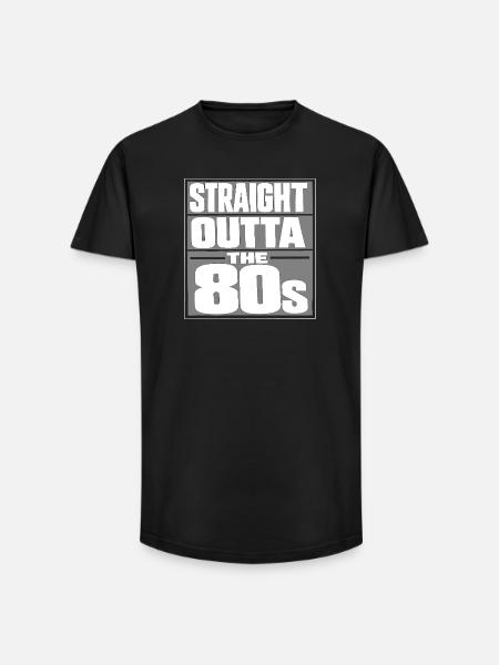 Straight Outta The 80s - Long Fit Men's T-Shirt - black