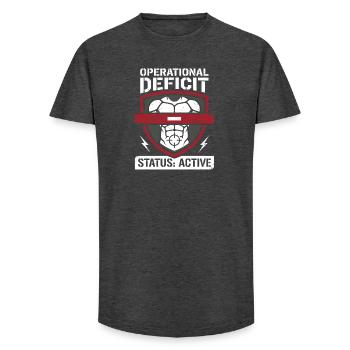 Schnittsaison Bei Reduziertem Kaloriendefizit - Long Fit Männer T-Shirt - Anthrazit - Vorne - AI Model Male 185 light (185cm)