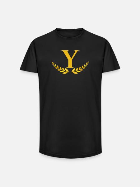 Y - Long Fit Männer T-Shirt - Schwarz
