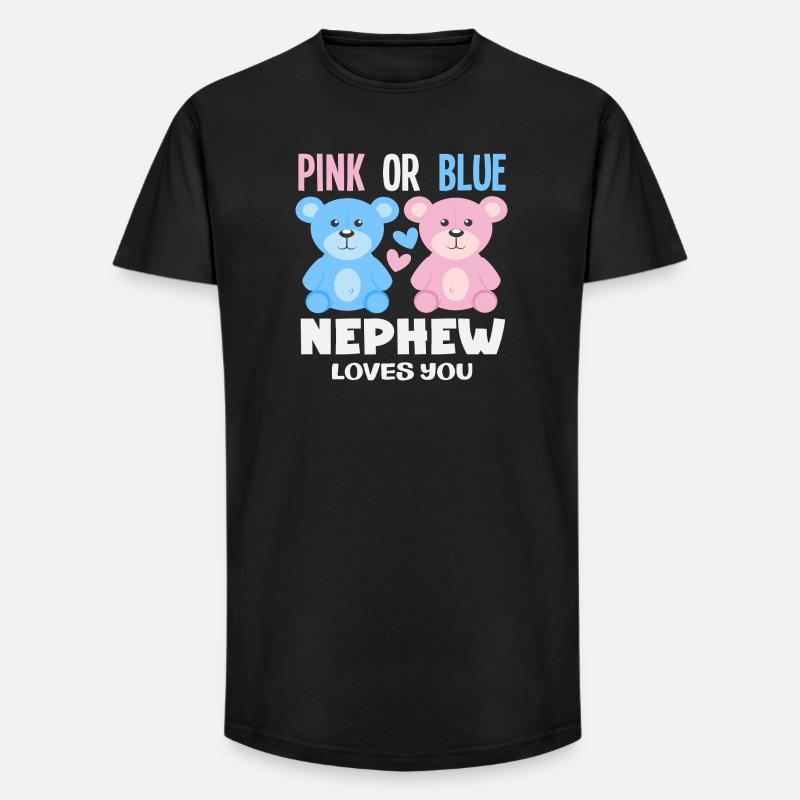 Pink Oder Blau Neffe Liebt Dich - Long Fit Männer T-Shirt - Schwarz