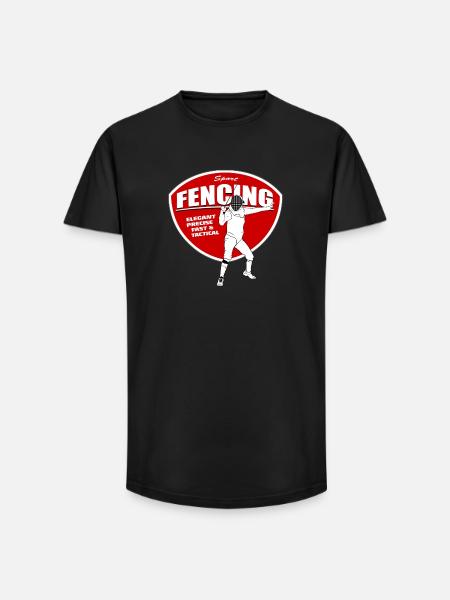 Escrime - Fechten - Fechter - Fechtkampf - T-shirt coupe longue homme - noir