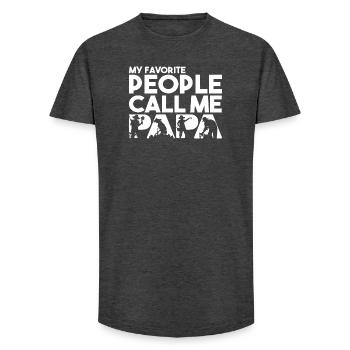 J’adore mon design Papa Steel Worker Ironworker - T-shirt coupe longue homme - charbon - Devant - AI Model Male 185 light (185cm)