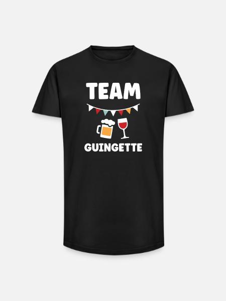 Team Guinguette Festif - T-shirt coupe longue homme - noir