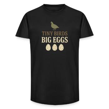 Quail Keeper Quail Farmer Backyard Quail - Long Fit Men's T-Shirt - black - Front - AI Model Male 185 light (185cm)
