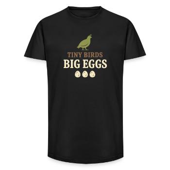 Quail Keeper Quail Farmer Backyard Quail - Long Fit Men's T-Shirt - black - Front - AI Model Male 185 light (185cm)