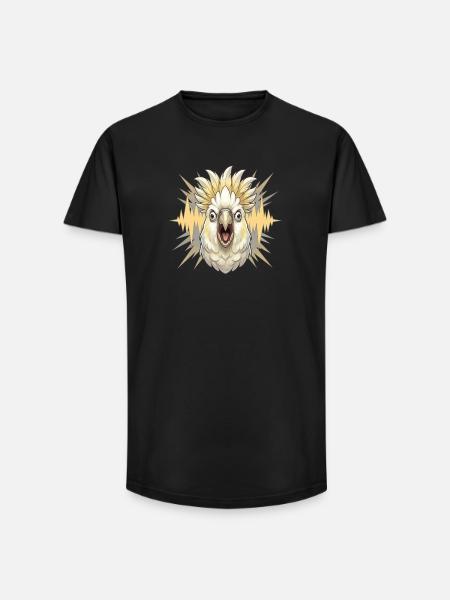 Kakadu Klangkopf - Long Fit Männer T-Shirt - Schwarz