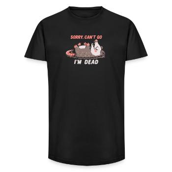 Sorry Can't Go Im Dead - Long Fit Men's T-Shirt - black - Front - AI Model Male 185 light (185cm)