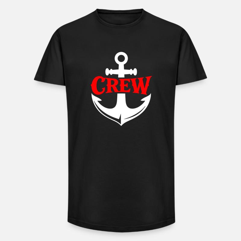 Anker Crew Symbol - Long Fit Männer T-Shirt - Schwarz
