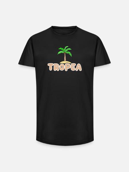 Tropea comme fête - T-shirt coupe longue homme - noir