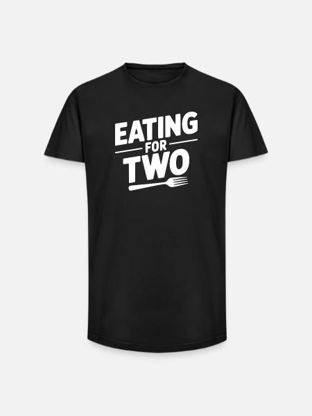 Eating for Two - Long Fit Men's T-Shirt - black