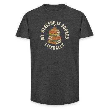 Bücherliebe Spruch - Vintage Leser Geschenk - Long Fit Männer T-Shirt - Anthrazit - Vorne - AI Model Male 185 light (185cm)