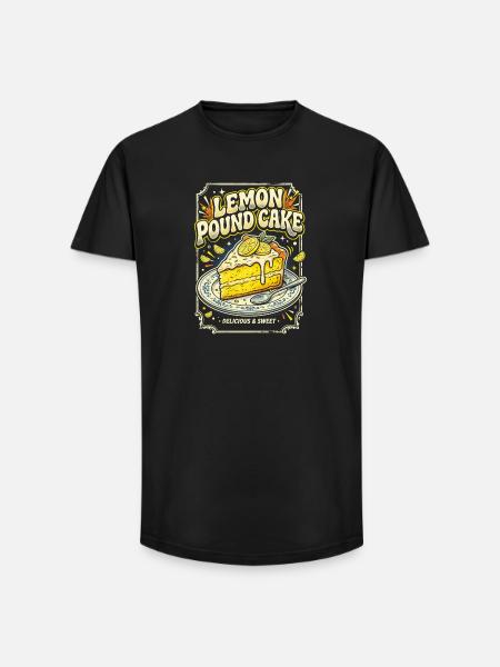 Lemon pound cake illustration - Long Fit Men's T-Shirt - black