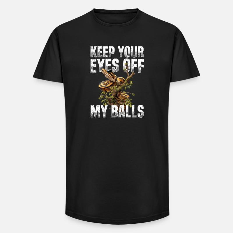 Königspython Schlangen Liebhaber Terrarium Python - Long Fit Männer T-Shirt - Schwarz