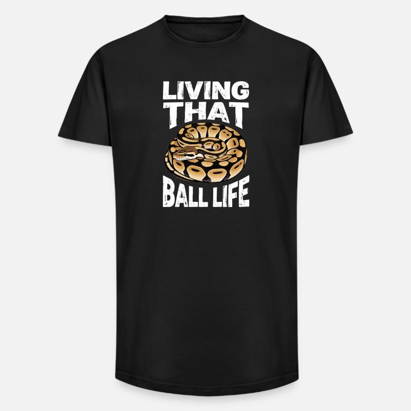 Königspython Schlangen Liebhaber Terrarium Python - Long Fit Männer T-Shirt - Schwarz