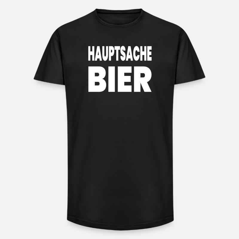 Bier - Long Fit Männer T-Shirt - Schwarz