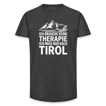 Tirol Urlaubs Spruch Tiroler Berge Wandern - Long Fit Männer T-Shirt - Anthrazit - Vorne - AI Model Male 185 light (185cm)