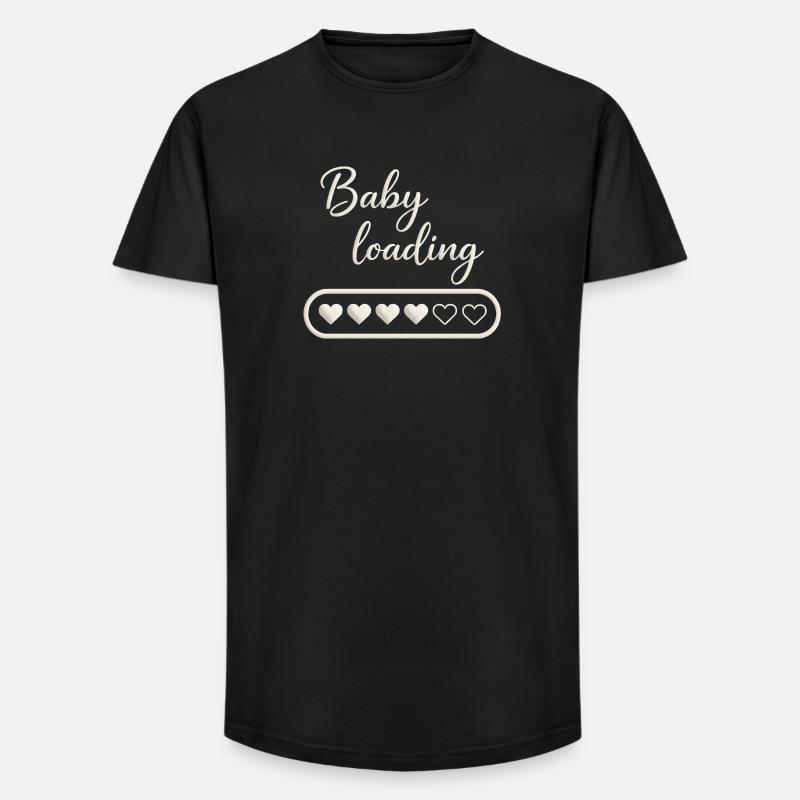 Baby loading - Long Fit Männer T-Shirt - Schwarz