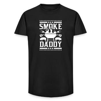 Smoke Daddy BBQ Grill - Long Fit Men's T-Shirt - black - Front - AI Model Male 185 light (185cm)