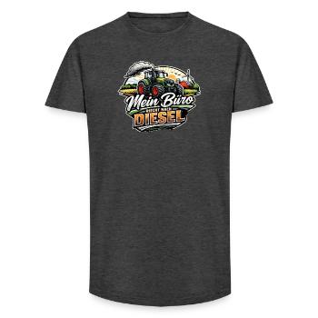 Mein Büro riecht nach Diesel - Long Fit Männer T-Shirt - Anthrazit - Vorne - AI Model Male 185 light (185cm)