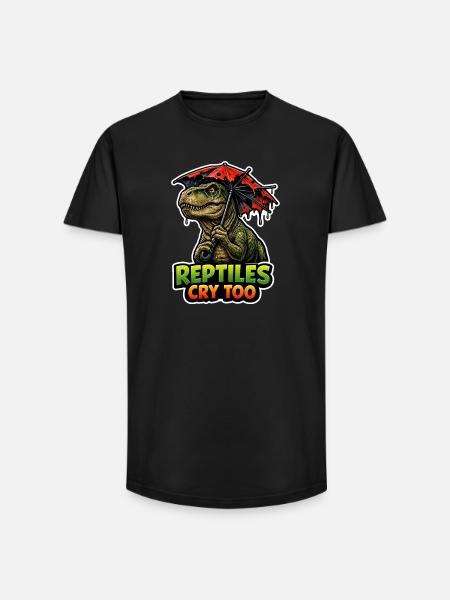 Emo-dinosaurier, Trauriger Dino, Emotionaler - Long Fit Männer T-Shirt - Schwarz