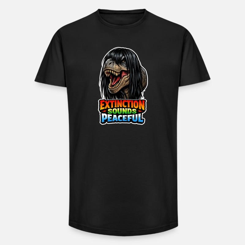 Emo-dinosaurier, Trauriger Dino, Emotionaler - Long Fit Männer T-Shirt - Schwarz