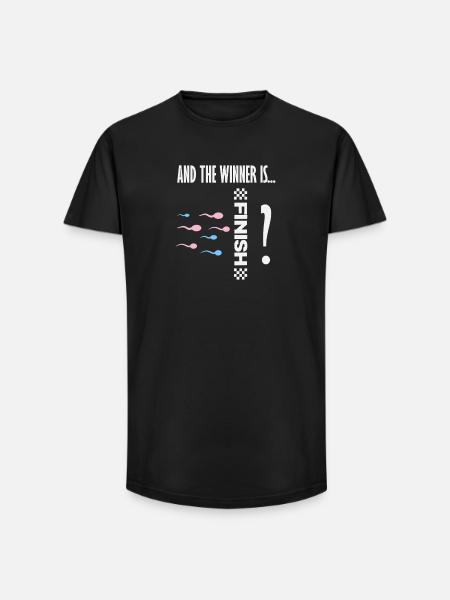 And the winner is sperm race funny - Long Fit Men's T-Shirt - black
