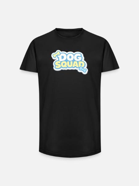 Dog Squad Pastel Paws - Long Fit Men's T-Shirt - black