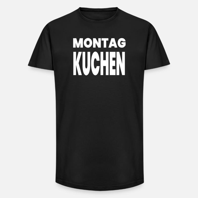 Kuchen - Long Fit Männer T-Shirt - Schwarz
