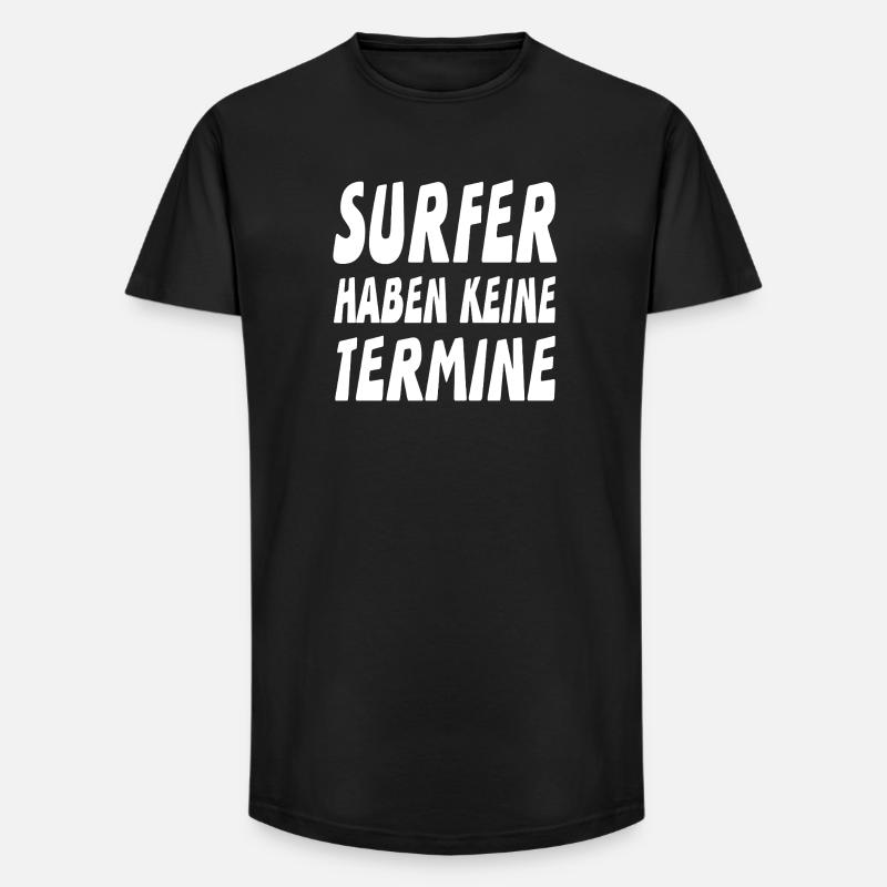 Surfer - Long Fit Männer T-Shirt - Schwarz