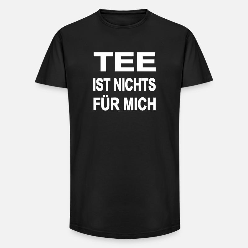 Tee - Long Fit Männer T-Shirt - Schwarz