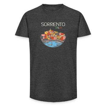 Sorrento - Long Fit Männer T-Shirt - Anthrazit - Vorne - AI Model Male 185 light (185cm)