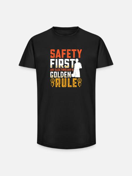 Electrician, Electronics Technician, Electrician - Long Fit Men's T-Shirt - black