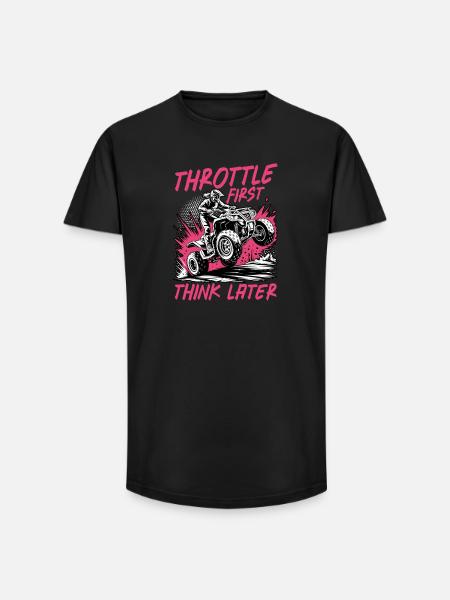 Quad ATV Femme Fille Quad Quad - T-shirt coupe longue homme - noir