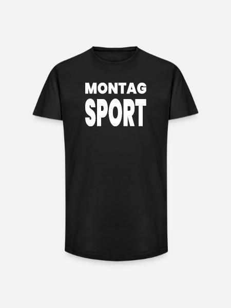 Sport - Long Fit Männer T-Shirt - Schwarz