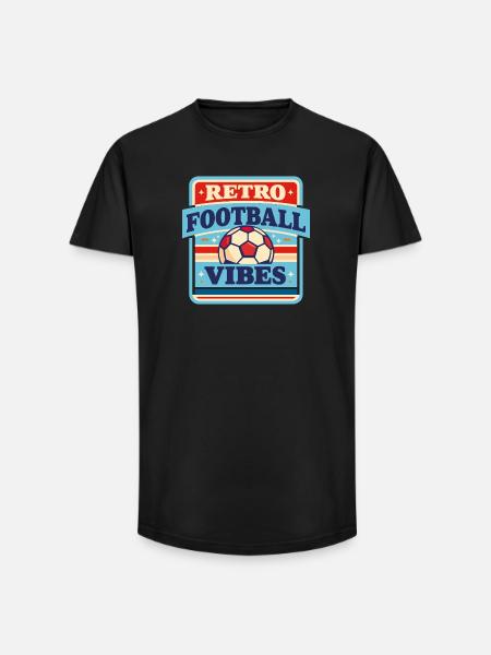 Retro_Football_Vibes - Long Fit Men's T-Shirt - black