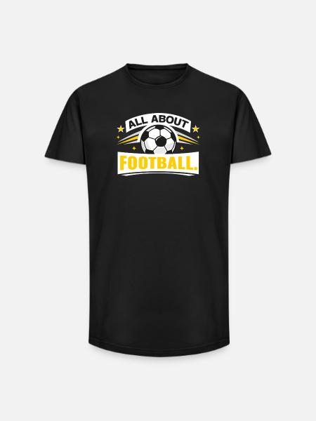 All about football - Long Fit Men's T-Shirt - black
