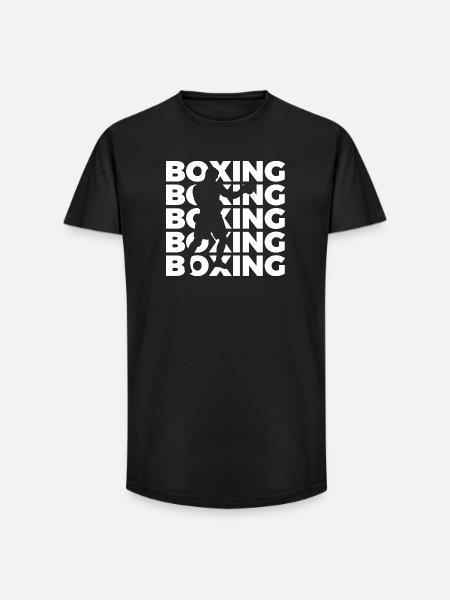 Boxe - T-shirt coupe longue homme - noir
