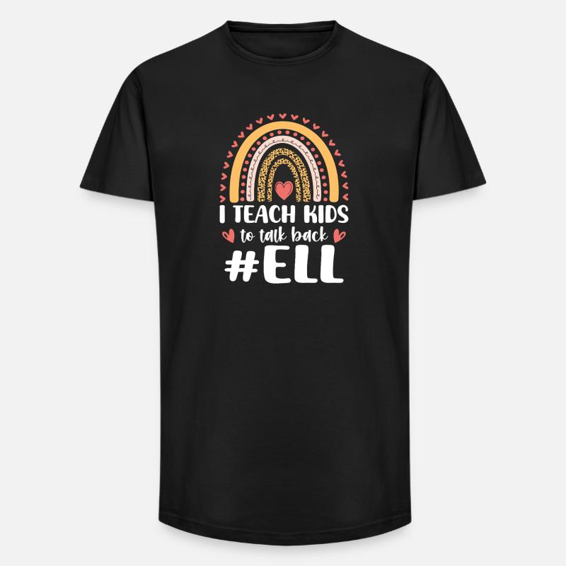 ELL-Lehrer englische Sprache - Long Fit Männer T-Shirt - Schwarz