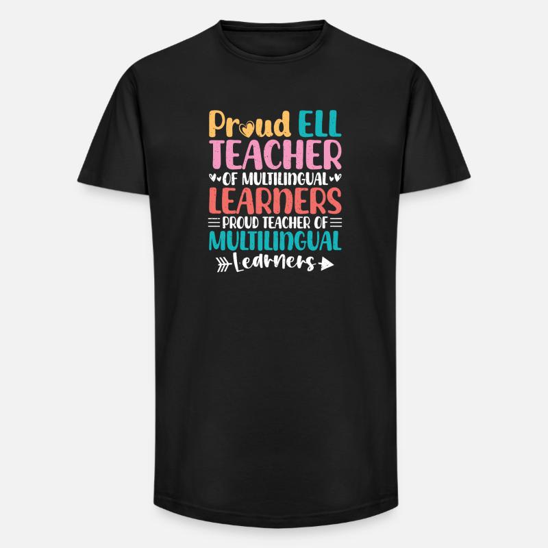 ELL-Lehrer englische Sprache - Long Fit Männer T-Shirt - Schwarz