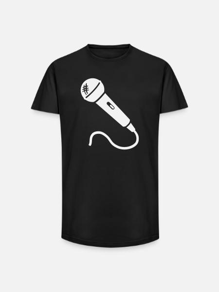 Microphone Karaoke Musician Singer Microphone Singing - Long Fit Men's T-Shirt - black