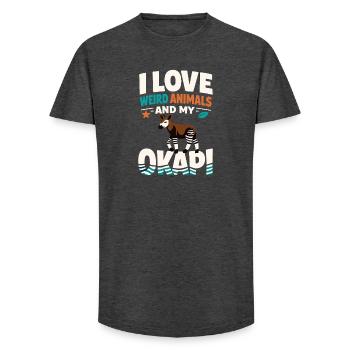 Okapi-liebhaber Okapi-tier Seltene Tierweltliebe - Long Fit Männer T-Shirt - Anthrazit - Vorne - AI Model Male 185 light (185cm)