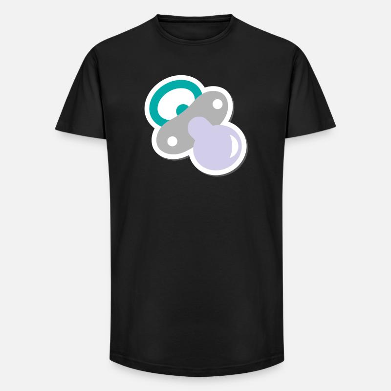 schnuller - Long Fit Männer T-Shirt - Schwarz