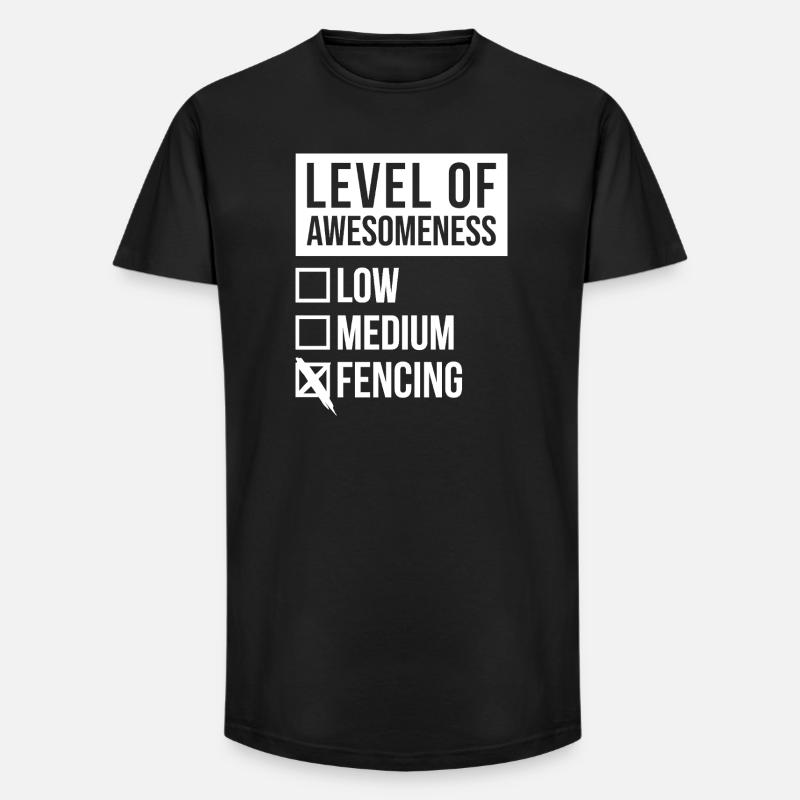 Fechten - Long Fit Männer T-Shirt - Schwarz
