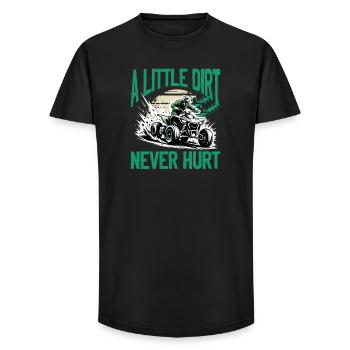Quad ATV Garçons Hommes Quad Wheeler - T-shirt coupe longue homme - noir - Devant - AI Model Male 185 light (185cm)
