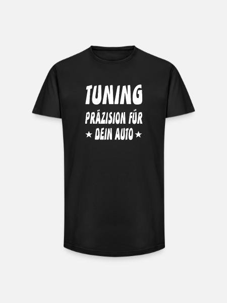 Tuning - Long Fit Männer T-Shirt - Schwarz