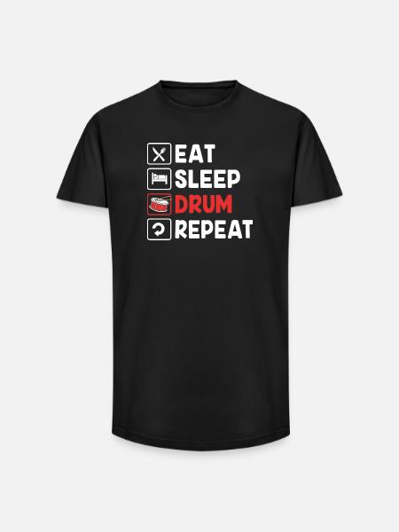 Drums Drummers Drumsticks - Long Fit Men's T-Shirt - black