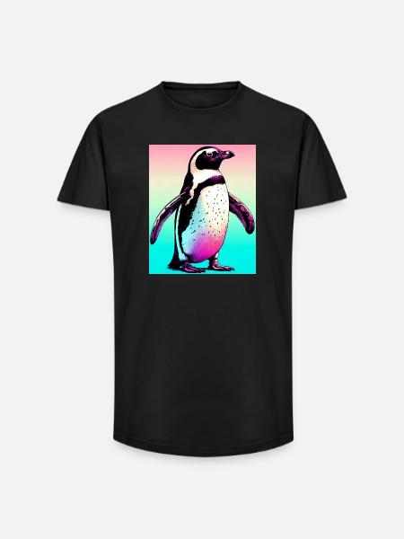 pingouin - T-shirt coupe longue homme - noir