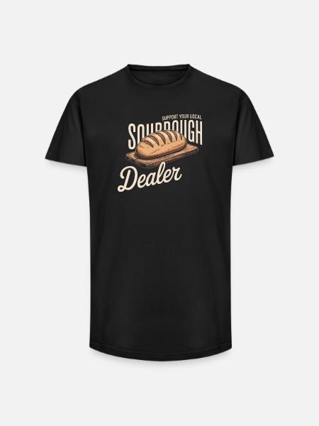 Lokales Logo des Sauerteighändlers - Long Fit Männer T-Shirt - Schwarz
