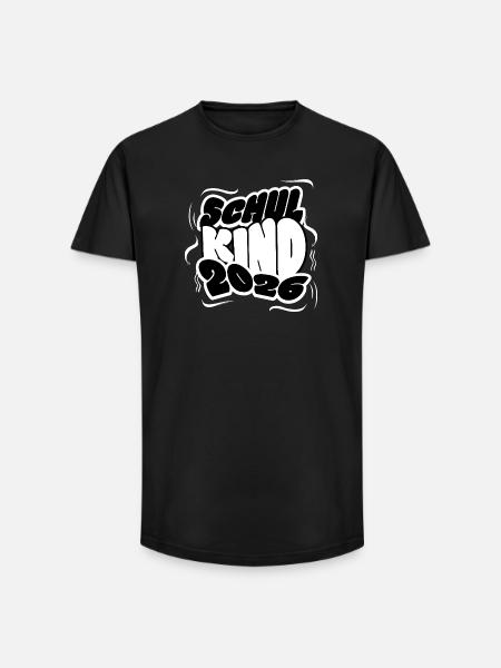 Schoolchild 2026 Lettering - Long Fit Men's T-Shirt - black