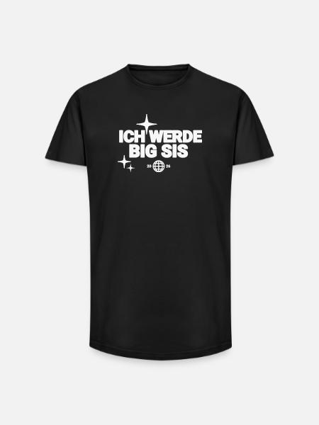 Ich Werde Big Sis - Long Fit Männer T-Shirt - Schwarz